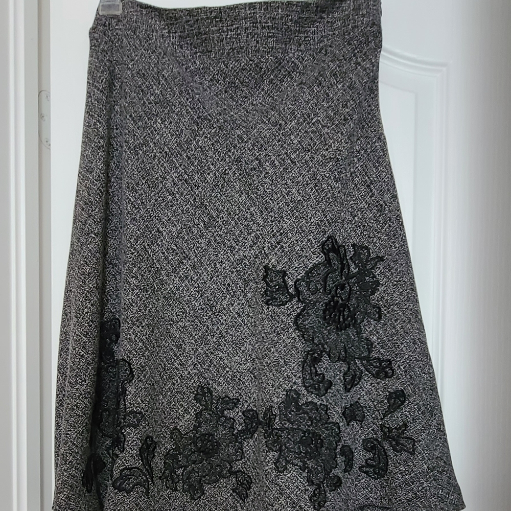 Jessica Gray Midi A-Line Skirt for Work